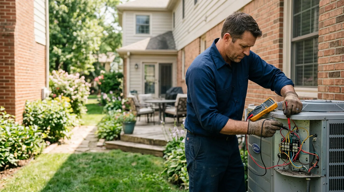 HVAC technician working near Sauk Rapids, MN